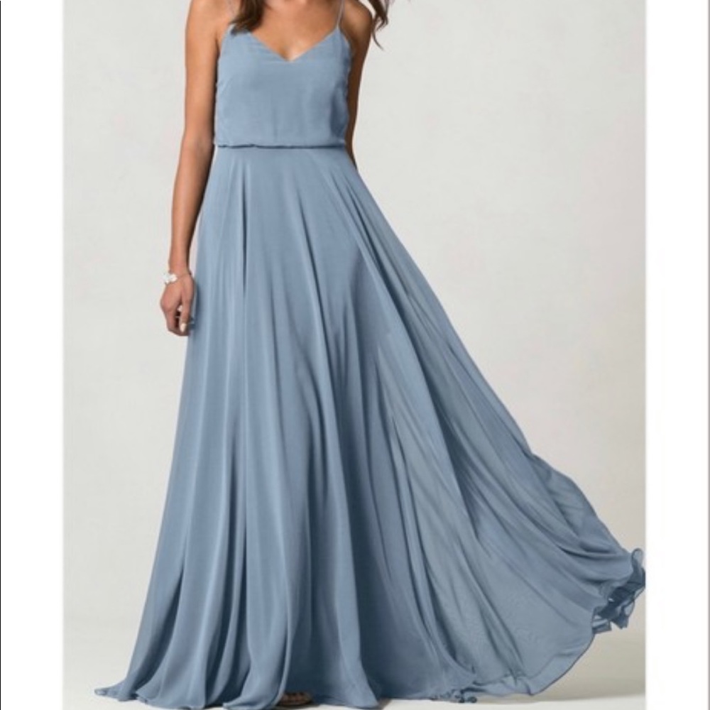 Floor length Jenny Yoo bridesmaid dress